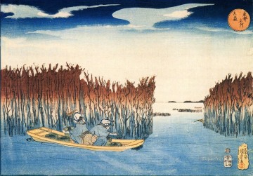 浮世絵 Painting - 大万里の海藻採集者 歌川国芳浮世絵